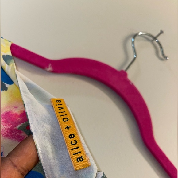 Alice & Olivia floral silk dress size xs - Picture 7 of 9